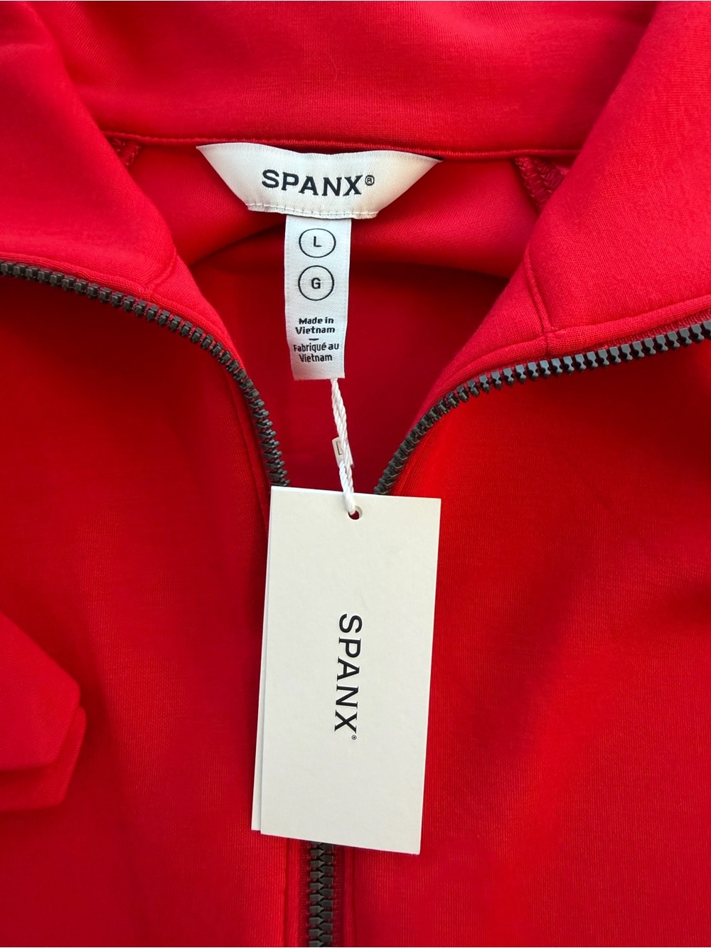 SPANX AirEssentials Half Zip Dress Large Red NWT long sleeve - Picture 4 of 16